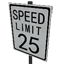 Speed Limit - 25 mph Symbol Style