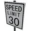 Speed Limit - 30 mph Symbol Style