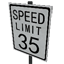 Speed Limit - 35 mph Symbol Style