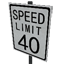 Speed Limit - 40 mph Symbol Style