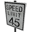 Speed Limit - 45 mph Symbol Style