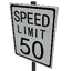 Speed Limit - 50 mph Symbol Style
