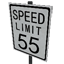 Speed Limit - 55 mph Symbol Style