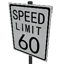 Speed Limit - 60 mph Symbol Style