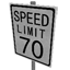 Speed Limit - 70 mph Symbol Style